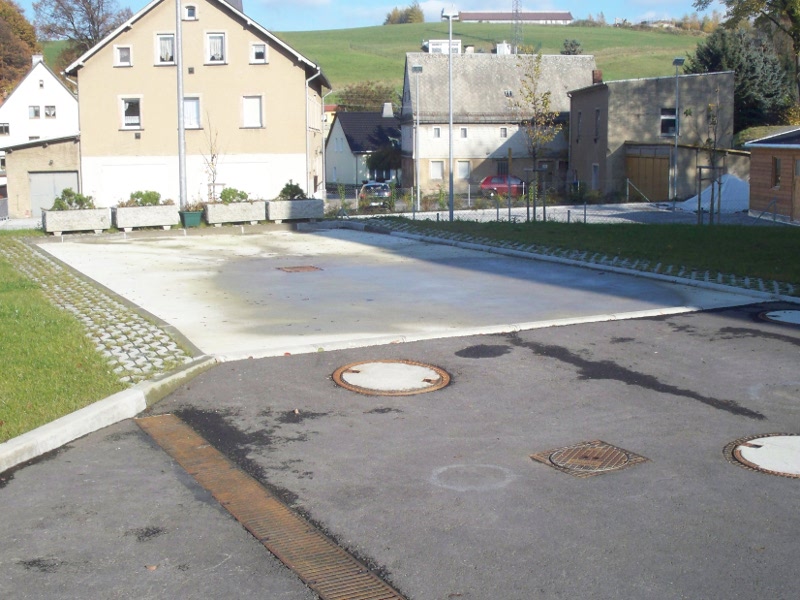 Waschplatte aus Ortbeton Waschplatte aus Ortbeton